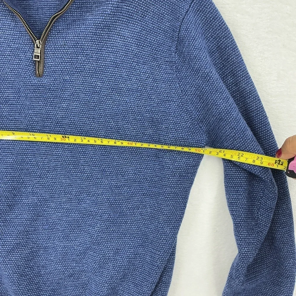 Peter Millar Men's Deep Blue Zip-Up Sweater A536